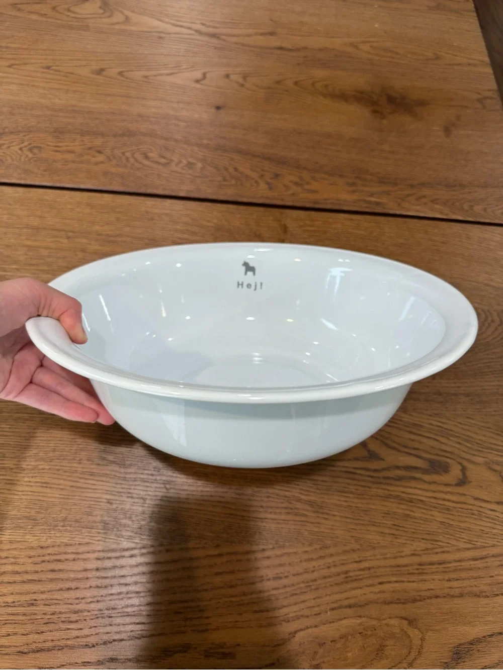 New White Enamel Wash Basin Montessori Handwashing Sensory Bin Bowl for Kids